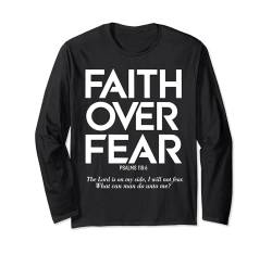 Christian shirts for men Christianity Shirts Faith Over Fear Langarmshirt von Faith Over Fear Mens Christian God Graphic Tees