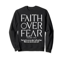 Christian shirts for men Christianity Shirts Faith Over Fear Sweatshirt von Faith Over Fear Mens Christian God Graphic Tees: