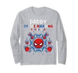 Daddy of Amazing 4 Years Old Kids Spider Motto-Party-Outfit Langarmshirt von Family Look Spiders 4th Birthday Decorations Gifts