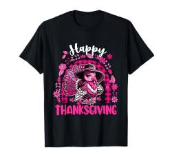 Happy Thanksgiving Pink Costume Women Leopard Turkey Rainbow T-Shirt von Family Lover Thanksgiving Costume