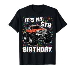 Monstertruck für Jungen und Mädchen, es ist mein 5. Geburtstag für Jungen T-Shirt von Family Matching Kids Monster trucks Birthday Gifts