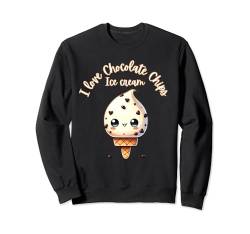 Ich liebe Schokoladenstückchen, Eiscreme Lustiges Glück Sweatshirt von Family Modern Ice-Cream Always Answer Co