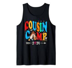 Family Vacation Camping Cousin Crew-Cousin Camp 2024 Kids Tank Top von Family Reunion Vacation Matching Group By GnineZa