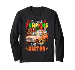 Favorite Pumpkins Call Me Sister Thanksgiving Gnomes Family Langarmshirt von Family Women Thanksgiving Costume