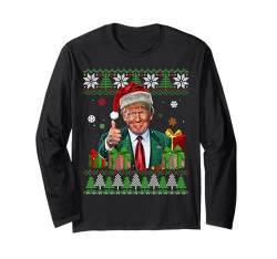 Lustiger Trump Make Christmas Again Ugly Christmas Sweater Langarmshirt von Family Xmas Sweater gift