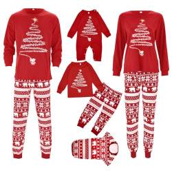 christmas pyjama teen girl, Weihnachts Pyjama Family Set Schlafanzug Weihnachten Partner Damen Herren Kinder Weihnachtspyjama Jungen Mädchen Rundhals Familien Outfit Set Matching Pyjamas von Famzuneu