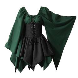 Kostüm Hexe Erwachsene Mittelalterliche Viktorianischen Mittelalterliche Kostüme French Maid Schürze Mittelalter Renaissance Retro Ballkleid Cocktailkleid Karneval Halloween Party Prinzessin Kostüm von Fannyfuny