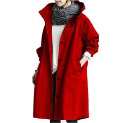 Regenjacke Damen Wasserdicht Winddichter Atmungsaktiv Regenmantel Regenparka mit Kapuze Leichte Dünne Windbreaker Übergangsjacke Große Größen Fahrrad Windjacke Trenchcoat Wandern Sommerjacke 62 von Fannyfuny