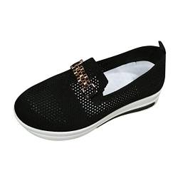 Sneaker Breite Füße Damen Bequeme Turnschuhe Fashion Joggingschuhe Slip on Sneakers Casual Walkingschuhe Mesh Barfußschuhe rutschfeste Shoes Freizeit Wanderschuhe Schuhe Laufschuhe von Fannyfuny