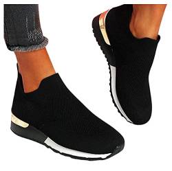 Sneaker Damen Weiss Plateau Elegante Weiche Schuhe Turnschuhe Sportschuhe Leichtgewichts Atmungsaktiv Frauen Walkingschuhe Halbschuhe Cushion Wasserdicht Flach Für Sporthalle Outdoor Jogging von Fannyfuny