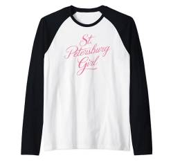 Sarasota 727 aus St. Petersburg, Florida, Tampa, Retro-Design, Rosa Raglan von Fantastic Florida Apaprel