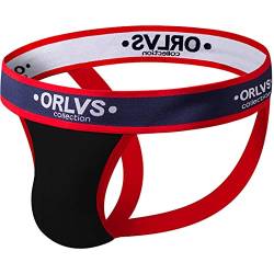 Faringoto Herren Höschen Sportler Herren Unterwäsche Herren Jockstrap Slip Baumwolle Unterhose Tangas Strings Beutel Jocks, Schwarz , XL von Faringoto