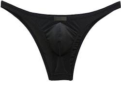 Faringoto Herren-Unterwäsche, G-String, Bikini-String, Herren-Tanga, niedrige Leibhöhe, Schwarz, X-Large von Faringoto