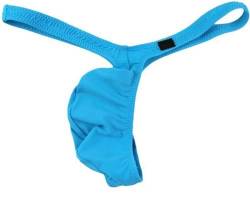 Faringoto Netz-Tanga für Herren, G-String, Micro-Tanga, Bikini-Slip, Blau, X-Large von Faringoto