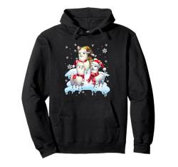 Drei Weihnachtsmann-Elfen-Lamas Weihnachtsbauer Besitzer Liebhaber Pullover Hoodie von Farmer Christmas Costume