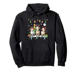 Drei Weihnachtsmann Rentier Elfe Ziegen Weihnachten Bauer Liebhaber Kinder Pullover Hoodie von Farmer Christmas Costume