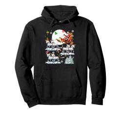 Santa Sonnenbrille Schlitten Rentier Pferde Weihnachten Bauer Pullover Hoodie von Farmer Christmas Costume