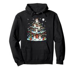 Weihnachtsmann Rentier Elf Schafe auf Weihnachtsbaum bunt Pullover Hoodie von Farmer Christmas Costume