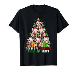 Weihnachtspyjama-Shirt mit Weihnachtsmann-Schweinchen als Weihnachtsbaumbauer T-Shirt von Farmer Christmas Costume