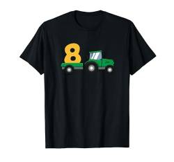 8 Year Old 8th Birthday Kids Funny Farming trucks & Tractors T-Shirt von Farmer Designs Tractors Farm tee.