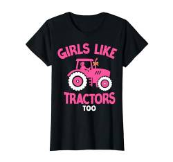 Funny Girls Like Tractors Too Farming trucks &Tractors T-Shirt von Farmer Designs Tractors Farm tee.
