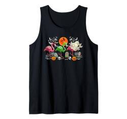 Drei Halloween Flamingos Cosplay Hexe Zombie Boo Liebhaber Tank Top von Farmer Halloween Costume