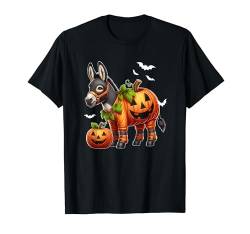 Esel Cosplay geschnitzter Kürbis Halloween Kostüm Bauer Kinder T-Shirt von Farmer Halloween Costume