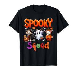 Spooky Halloween Squad Three Horror Goats Mummy Witch T-Shirt von Farmer Halloween Costume