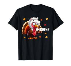 Animal Sound Thanksgiving Turkey Cosplay Horse Farmer T-Shirt von Farmer Thanksgiving Costume