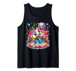 Chicken Sunglasses Playing Guitar Colorful Costume Disco Tank Top von Farmer Vacations Costume