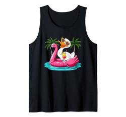 Enten-Sonnenbrille auf Flamingo, niedliches Float-Kostüm, Sommer Tank Top von Farmer Vacations Costume