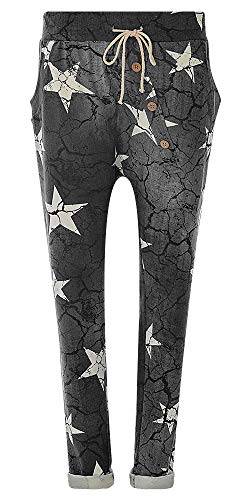 Fashion YOU WANT Damen Pumphose Haremshose Sommerhose Ali Baba Boyfriend Hose (36/38, schwarz) von FASHION YOU WANT