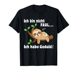 Faultier Schlafshirt Damen Herren Kinder Lustiges Faultier T-Shirt von Faultier T-Shirt Geschenke Damen Herren Kinder