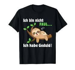 Faultier Schlafshirt Damen Herren Kinder Lustiges Faultier T-Shirt von Faultier T-Shirt Geschenke Damen Herren Kinder