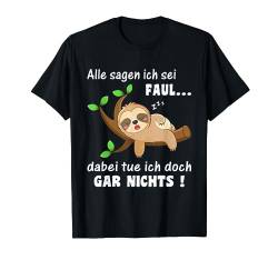 Faultier Schlafshirt Damen Herren Kinder Lustiges Faultier T-Shirt von Faultier T-Shirt Geschenke Damen Herren Kinder