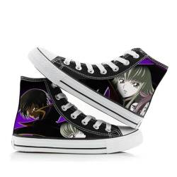 Fayeeda CC/Lelouch Lamperouge Canvas Schuhes, Anime CODE GEASS Lelouch of The Rebellion High Sneaker Schuhe, College-Stil Graffiti Freizeitschuhe von Fayeeda