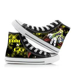 Fayeeda CC/Lelouch Lamperouge Canvas Schuhes, Anime CODE GEASS Lelouch of The Rebellion High Sneaker Schuhe, College-Stil Graffiti Freizeitschuhe von Fayeeda