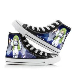 Fayeeda CC/Lelouch Lamperouge Canvas Schuhes, Anime Code Geass Lelouch of The Rebellion High Sneaker Schuhe, College-Stil Graffiti Freizeitschuhe von Fayeeda