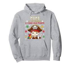 Mimi of the Fearsome 4 Years Old Pirate Boys Birthday Party Pullover Hoodie von Fearsome Pirate 4th Birthday Decorations Gifts