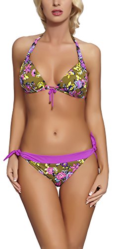 Feba Damen Push Up Bikini Set 191ND1 (Muster-02ZD, Cup 70 D/Unterteil 36) von Feba