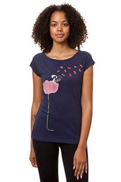 FellHerz Tubamädchen dunkelblau - S - süßes Damen T-Shirt aus 100% Bio-Baumwolle Organic Cotton fair nachhaltig öko alternativ Mädchen Fee Tuba von FellHerz