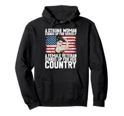 Female Veteran Veteran's Day Women Veteran Soldier Patriotic Pullover Hoodie von Female Veteran Women Gifts For Veterans Day