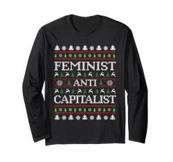 Weihnachten feministisch antikapitalistisch lustig Langarmshirt von Feminist Women Christmas Anti Capitalist Feminism