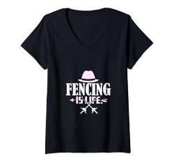 Damen Lustiges Fecht-Trainer-Geschenk für Sie und Ihn T-Shirt mit V-Ausschnitt von Fencing Coach Fencing Lover Gift for Him and Her