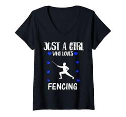 Damen Lustiges Fecht-Trainer-Geschenk für Sie und Ihn T-Shirt mit V-Ausschnitt von Fencing Coach Fencing Lover Gift for Him and Her