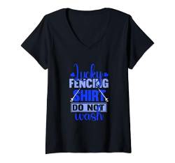 Damen Lustiges Fecht-Trainer-Geschenk für Sie und Ihn T-Shirt mit V-Ausschnitt von Fencing Coach Fencing Lover Gift for Him and Her