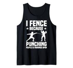 Lustiges Fechten Epee Fechten Schwertzaun Männer Frauen Tank Top von Fencing Gear for Fencer Men Women Kids