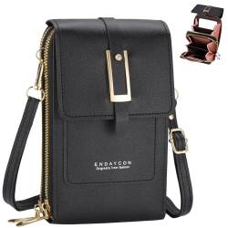 Fentar Handytasche zum Umhängen Damen, PU Leder Handy Umhängetasche, Handytasche mit Geldbörse Kartenfächer, Kleine Tasche, Touchscreen Handy Portemonnaie Tasche, Mode Handy Tasche Crossbody Bag von Fentar