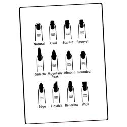 Fenteer Poster in Nagelform, Bild zum Aufhängen, DIY-Zubehör, Nagelformen, Nagelkunst-Tipp, dekorative Nagelkunst-Anzeigetafel, 11,81 x 15,75 Zoll, A von Fenteer