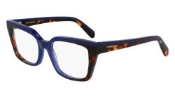 Ferragamo Damen SF3010 424 Rahmen von BRILLEN Acetat Blau  Quadratisch Normal von Ferragamo